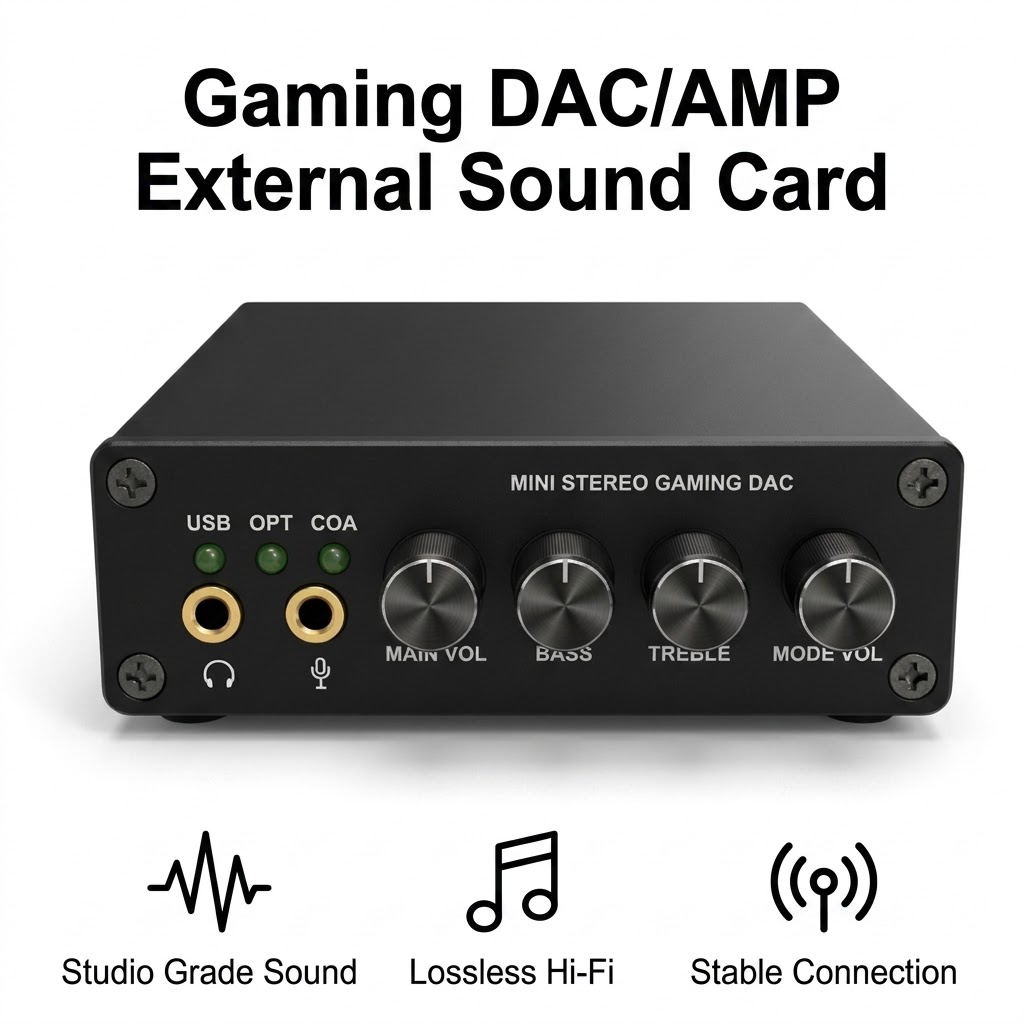 Usb Sound Card External - Mini Gaming DAC Headphone Amplifier External