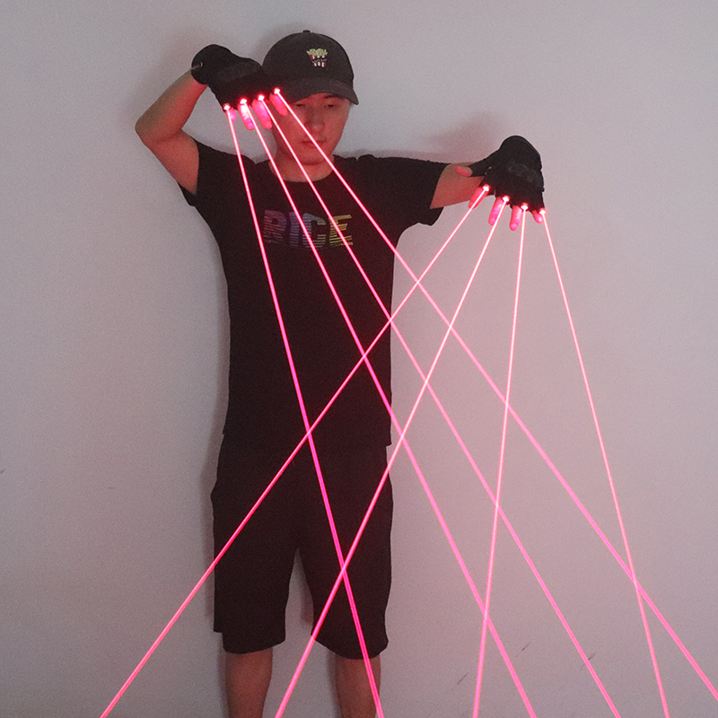 650nm Red Laser Gloves Stage L - огляд і ціна Led Gloves Music