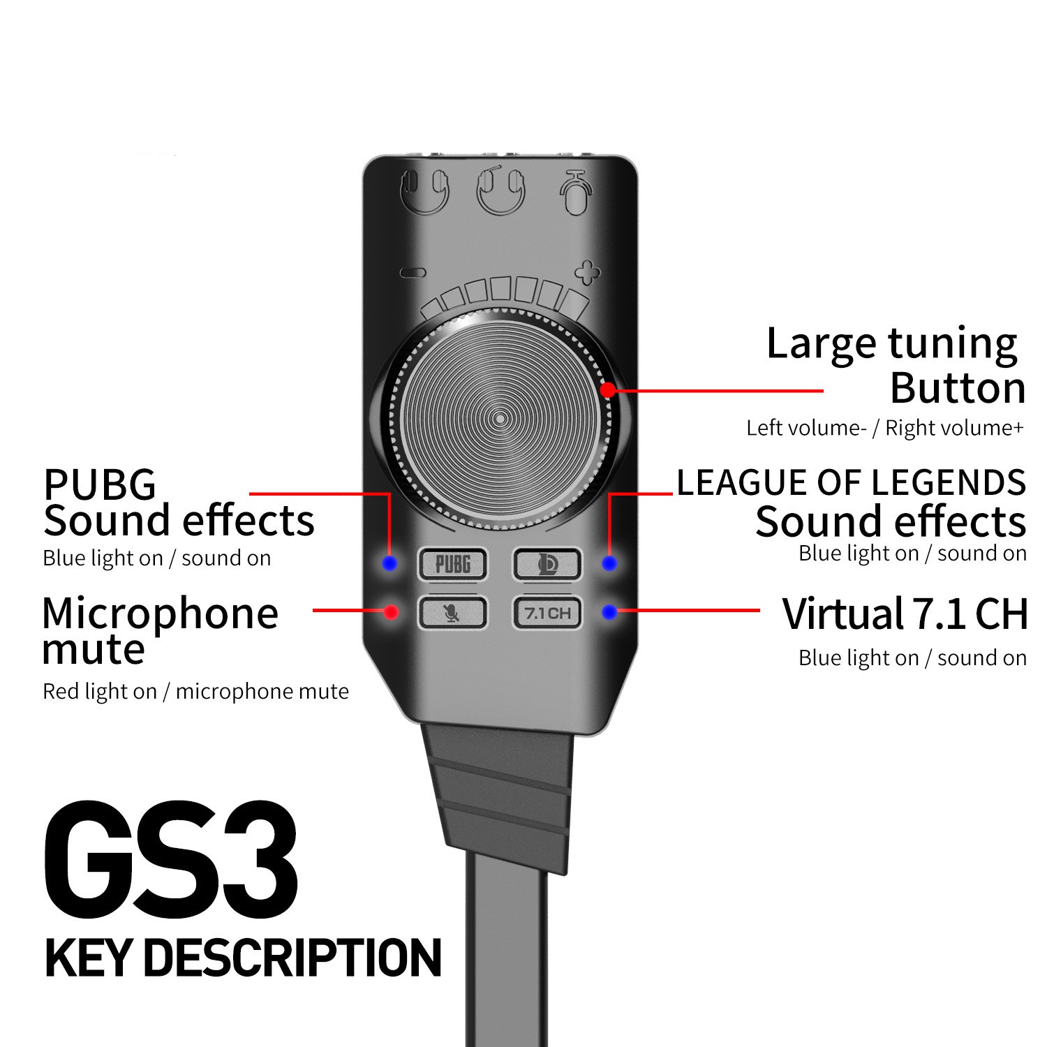 GS3 7.1 Channel Sound Card Con - огляд і ціна Usb Sound Card External