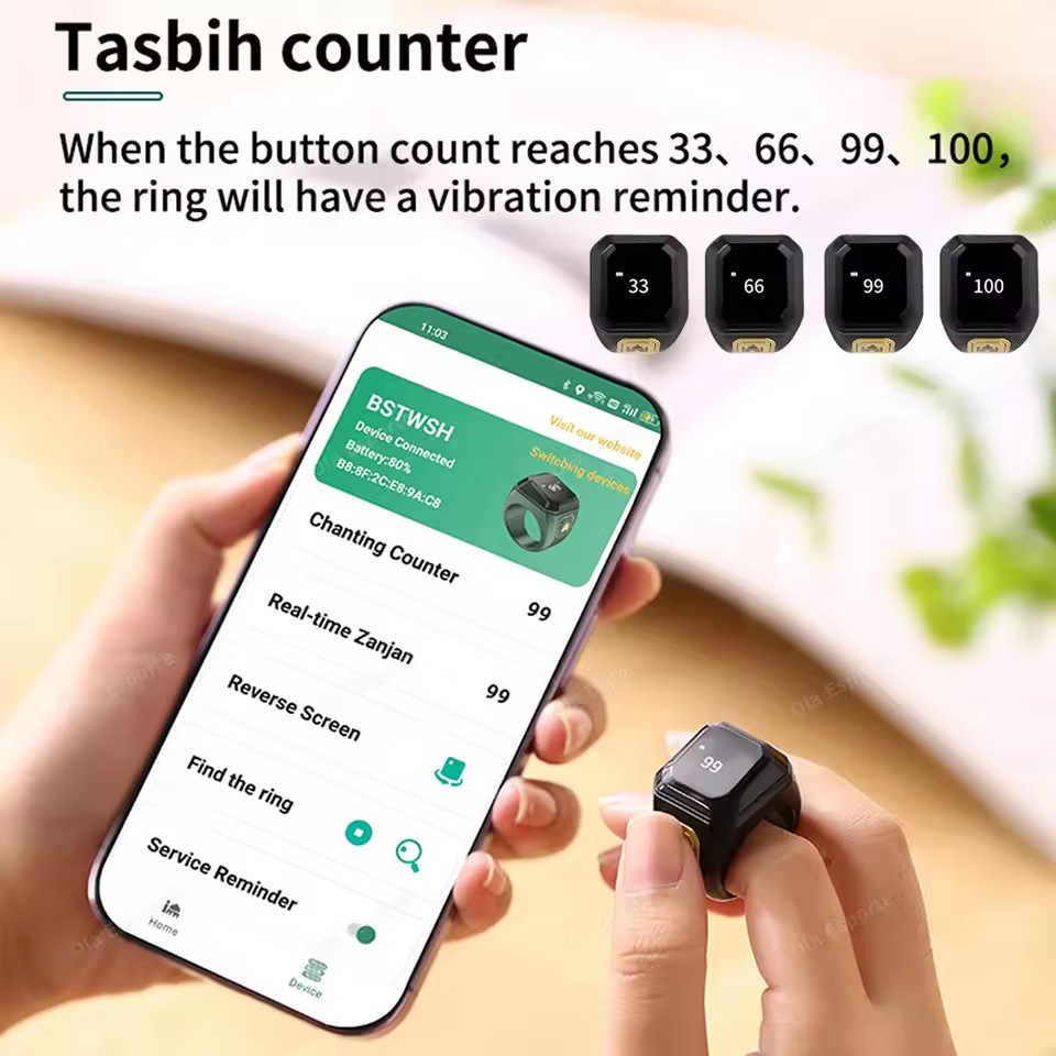2026 Newest Qibla Zikr Muslim  - огляд і ціна Smart Ring Health